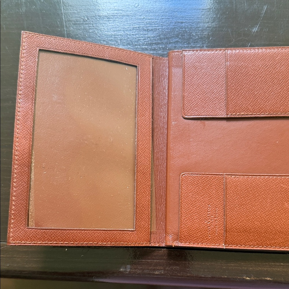 Louis Vuitton Monogram Passport Holder in Brown and Burgundy - Picture 2 of 4